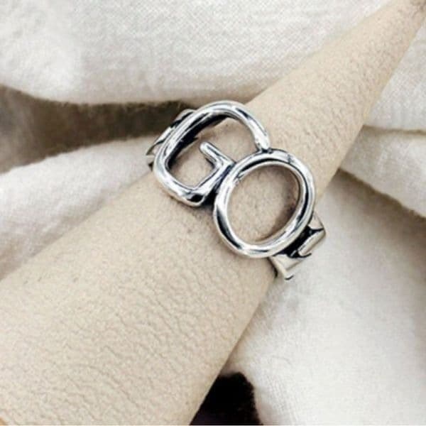 The GO FOR IT Ring adjustable in silver 925 - Thumbnail 4