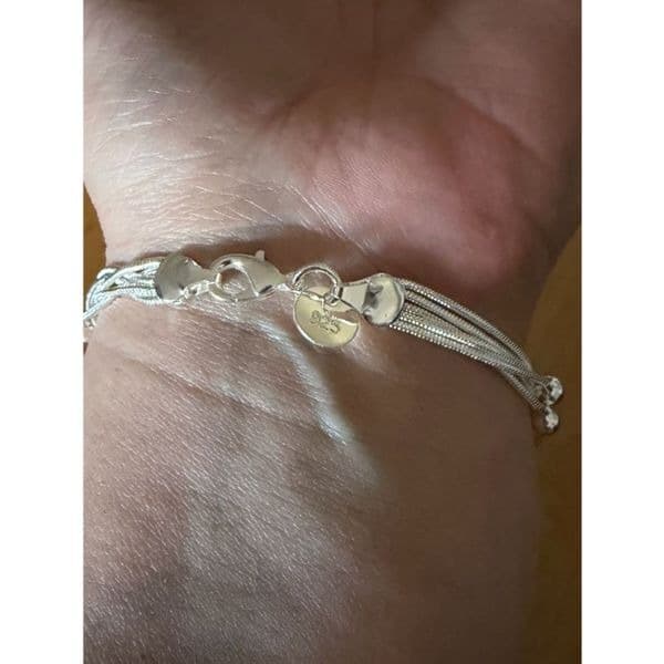 The multi strand bubble bracelet in 925 sterling silver - Thumbnail 7