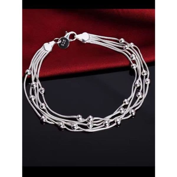 The multi strand bubble bracelet in 925 sterling silver - Thumbnail 2