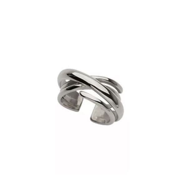 The Criss Cross Minimalist adjustable ring in 925 - Thumbnail 2