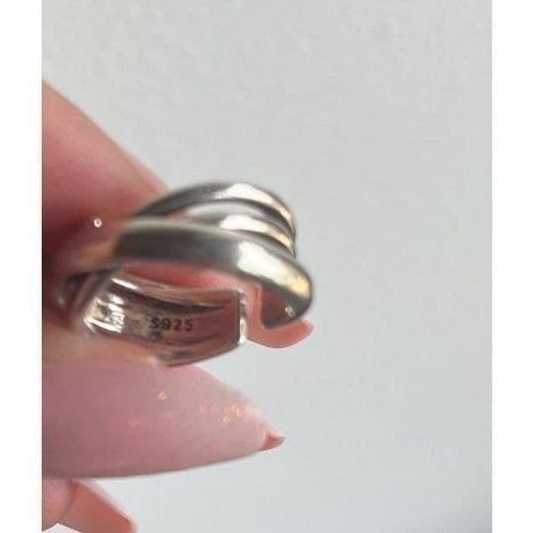 The Criss Cross Minimalist adjustable ring in 925 - Thumbnail 7