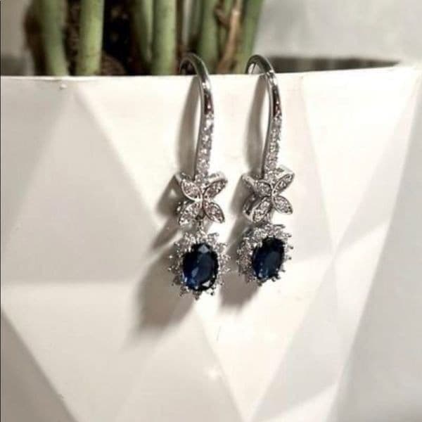 The Super Star zircon and 925 drop dangle earrings - Thumbnail 3