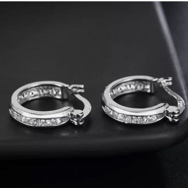 The Classic Dainty Hoop in 925 silver - Thumbnail 8