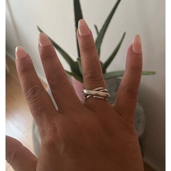 The Criss Cross Minimalist adjustable ring in 925 - Thumbnail 3