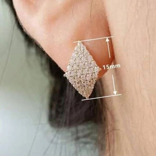 The Queen Of Diamonds earrings in 925 and cubic zirconia - Thumbnail 4