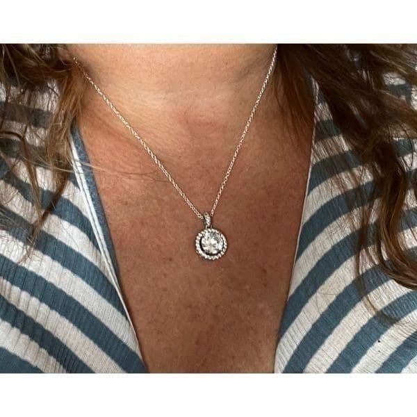 The Discus Pendant Necklace in 925 and cubic zirconia - Thumbnail 6