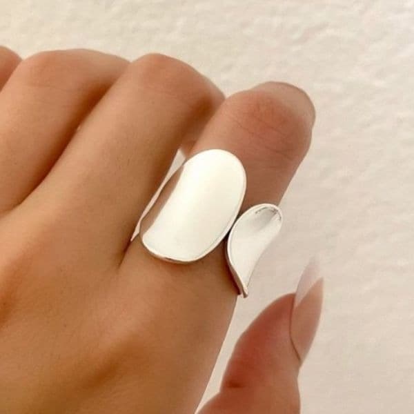 The Abstract Wave Ring in 925 silver - Thumbnail 3