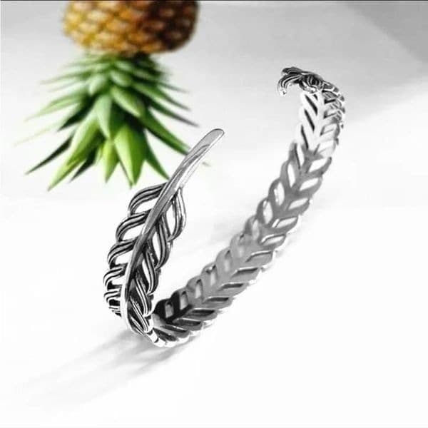 The Braided Cuff Bracelet adjustable, open in 925 silver. - Thumbnail 5