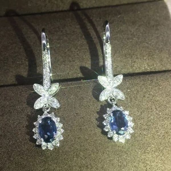 The Super Star zircon and 925 drop dangle earrings - Thumbnail 5