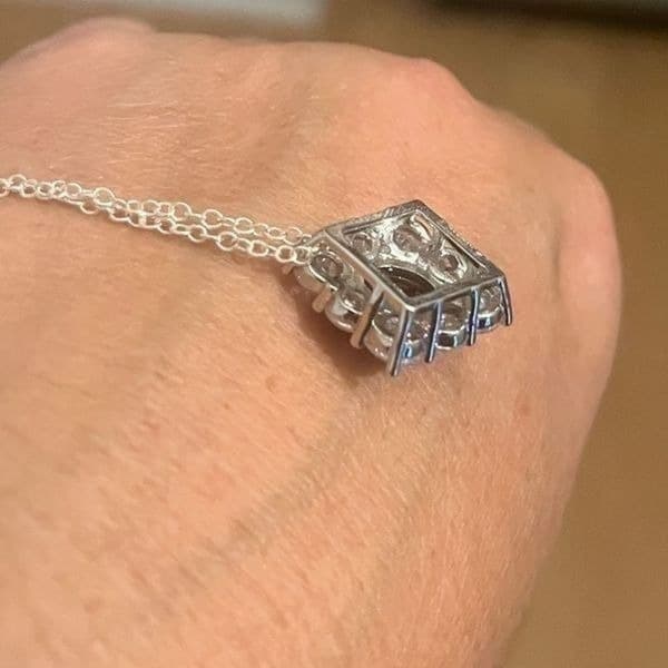 The Katherine Pendant Necklace in blue sapphire and 925 silver - Thumbnail 6