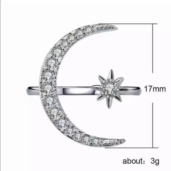 The On trend stellar Sterling Silver adjustable ring - Thumbnail 2