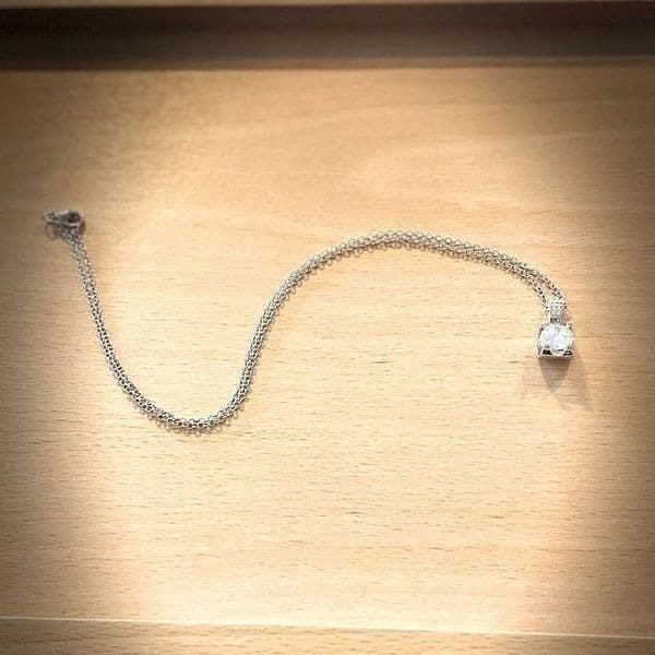 The Legacy 925 White Sapphire Solitaire necklace - Thumbnail 7