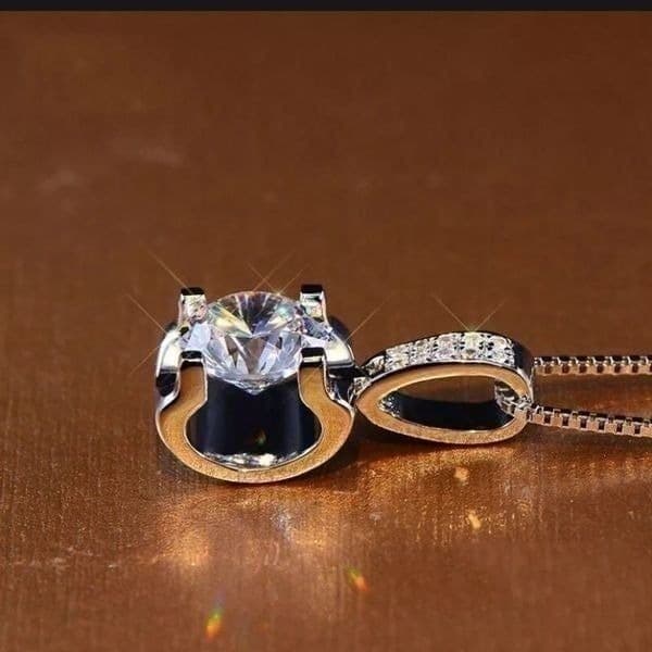 The Legacy 925 White Sapphire Solitaire necklace - Thumbnail 6