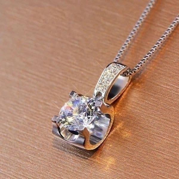 The Legacy 925 White Sapphire Solitaire necklace - Image 1