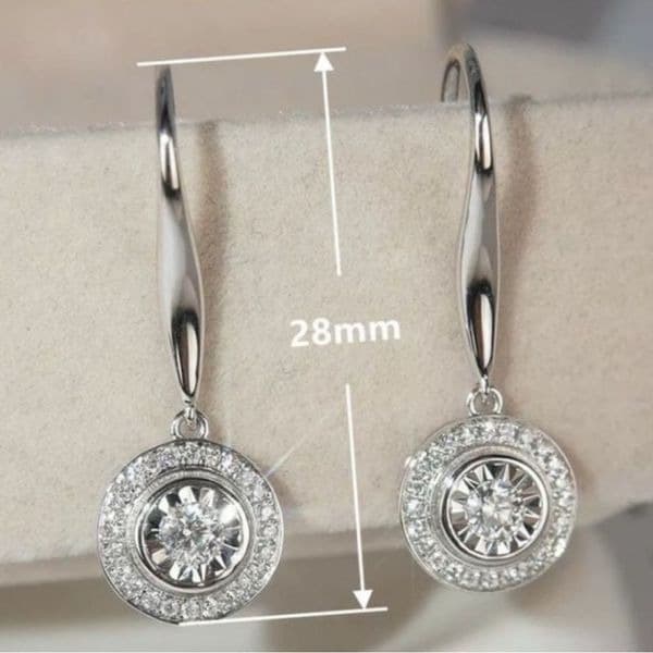 The Disc Drop Round Earring in 925 - Thumbnail 5