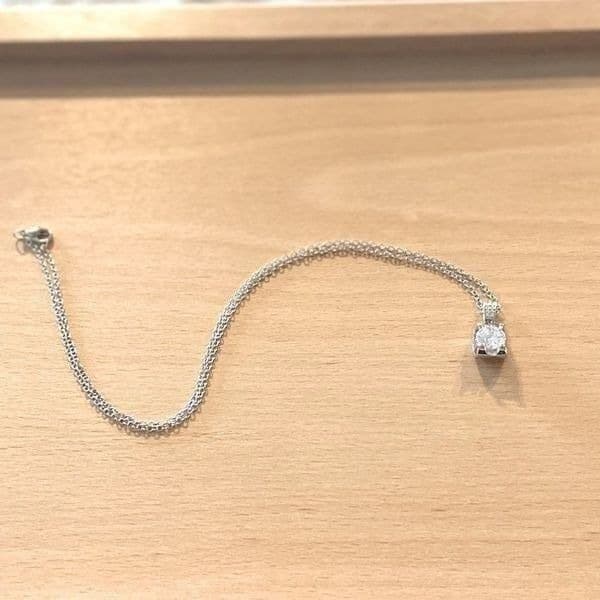 The Legacy 925 White Sapphire Solitaire necklace - Thumbnail 3