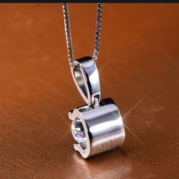 The Legacy 925 White Sapphire Solitaire necklace - Thumbnail 5