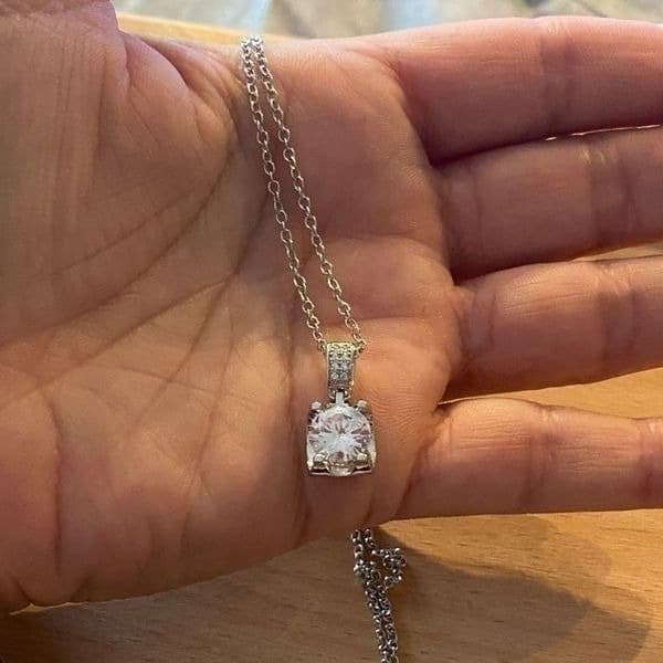 The Legacy 925 White Sapphire Solitaire necklace - Thumbnail 9