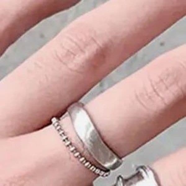 The Modern Chain Ring adjustable in 925 silver - Thumbnail 5