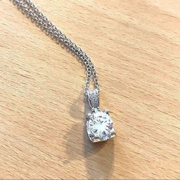 The Legacy 925 White Sapphire Solitaire necklace - Thumbnail 4