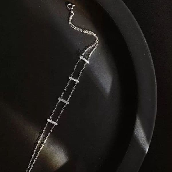 The Ladder Bracelet in 925 and cubic zirconia. - Thumbnail 4