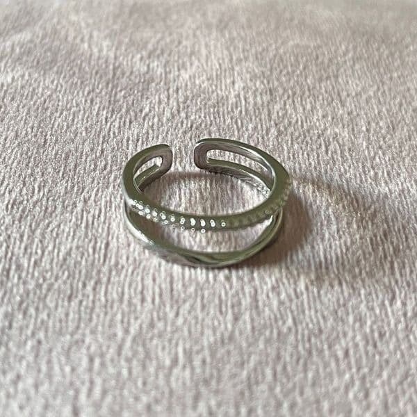 The Twist and Bling Duo Ring in 925 silver - Thumbnail 10