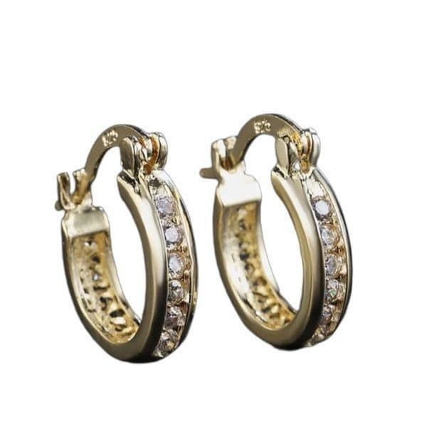 The Dainty Gold Hoop in 14k gold over 925 silver - Thumbnail 5