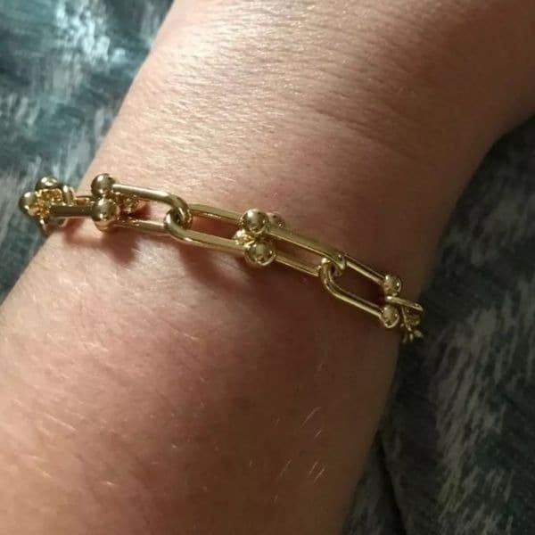The U Link bracelet in 18k gold over 925. - Thumbnail 6