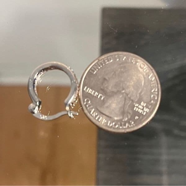 The Dainty Gold Hoop in 14k gold over 925 silver - Thumbnail 6