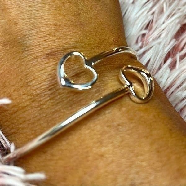 The Two of Hearts bracelet adjustable 925 silver - Thumbnail 2