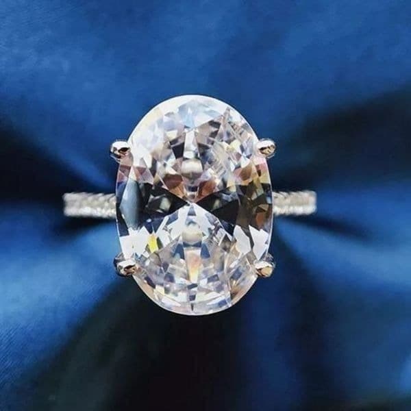 The Oval Glorious Day Engagement ring in 925 silve size 8 - Thumbnail 8