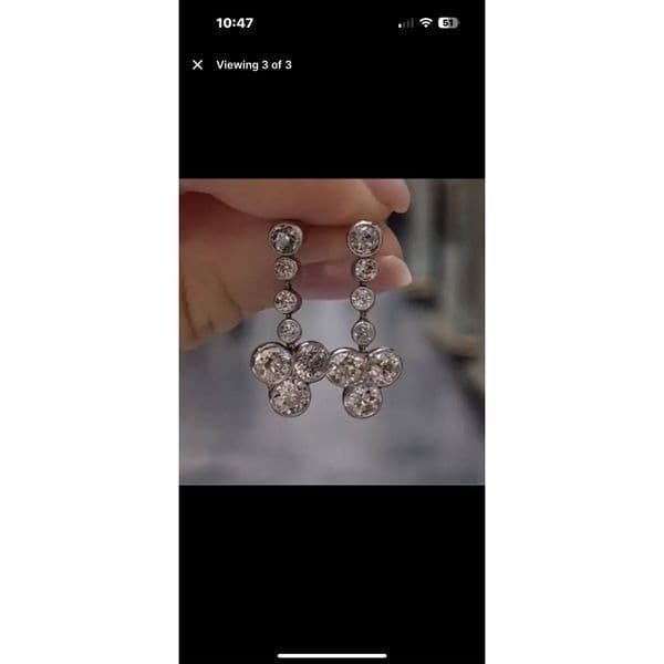 The Reverse T Dangle Drop Statement earrings in silver and cubic zirconia - Thumbnail 6