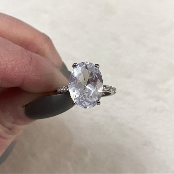 The Oval Glorious Day Engagement ring in 925 silve size 8 - Thumbnail 11