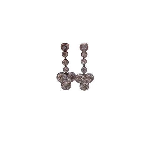 The Reverse T Dangle Drop Statement earrings in silver and cubic zirconia - Thumbnail 4