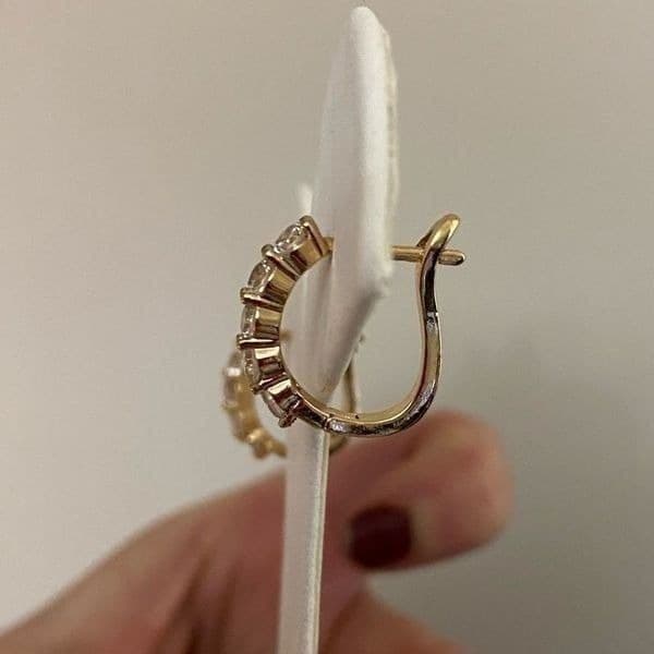 The Icon Pretty 14k Gold plated hoop earrings - Thumbnail 7