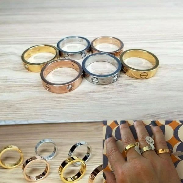 The LOVE inspired ring gold sz 8 - Thumbnail 5