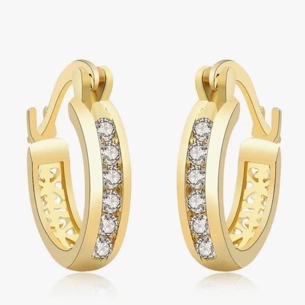 The Dainty Gold Hoop in 14k gold over 925 silver - Thumbnail 4