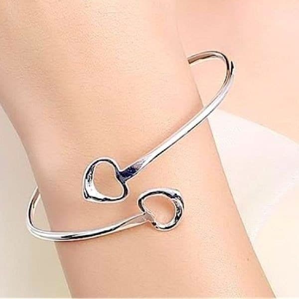 The Two of Hearts bracelet adjustable 925 silver - Image 1