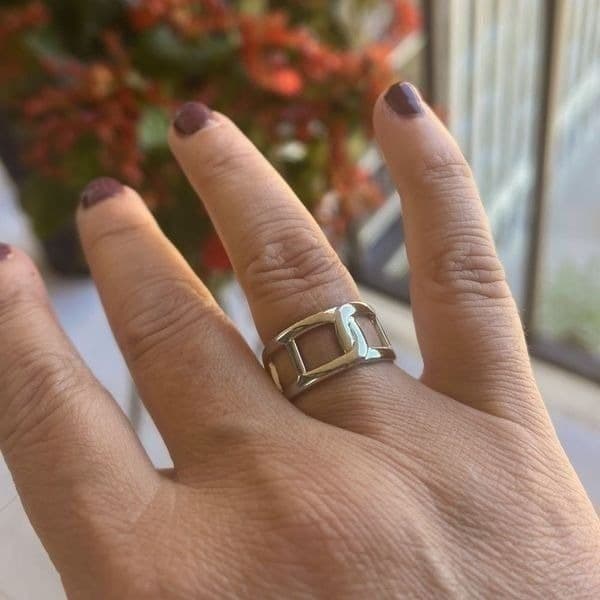 The Double Link Ring in 925 Silver - Thumbnail 6