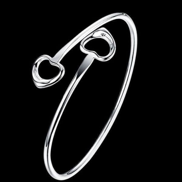 The Two of Hearts bracelet adjustable 925 silver - Thumbnail 7