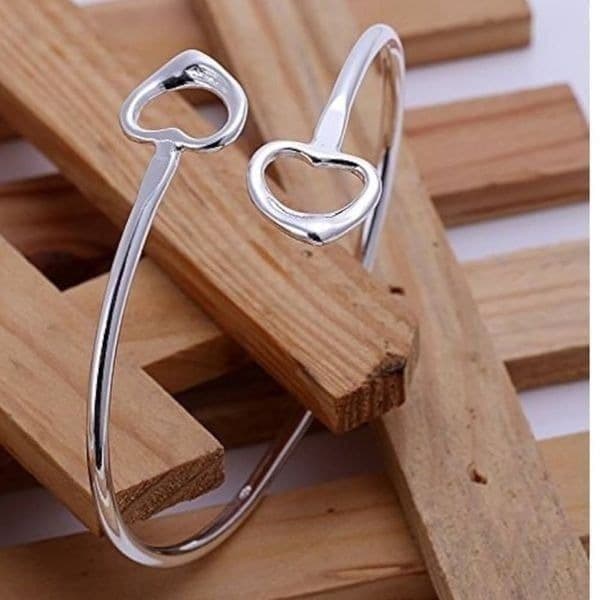 The Two of Hearts bracelet adjustable 925 silver - Thumbnail 9