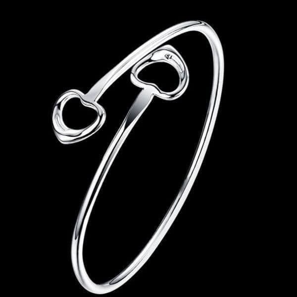 The Two of Hearts bracelet adjustable 925 silver - Thumbnail 7