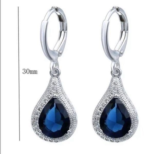 The Heirloom Blue Drop earring 925 and sapphire - Thumbnail 4