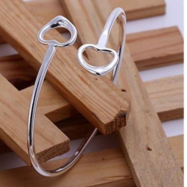 The Two of Hearts bracelet adjustable 925 silver - Thumbnail 9