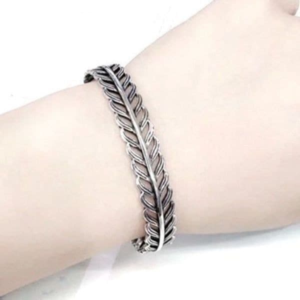 The Braided Cuff Bracelet adjustable, in 925 silver. - Thumbnail 5