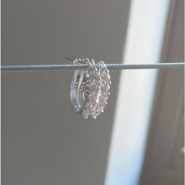 The Retro Upgrade sterling silver and crystal hoop earrings - Thumbnail 10