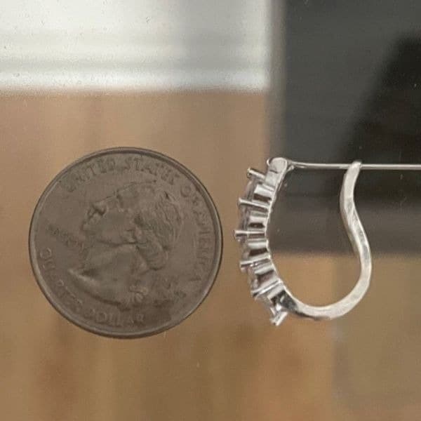 The Retro Upgrade sterling silver and crystal hoop earrings - Thumbnail 11