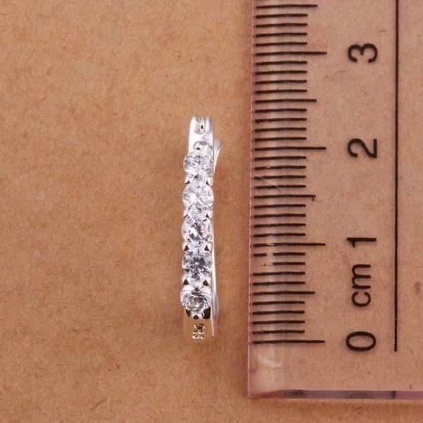 The Retro Upgrade sterling silver and crystal hoop earrings - Thumbnail 6