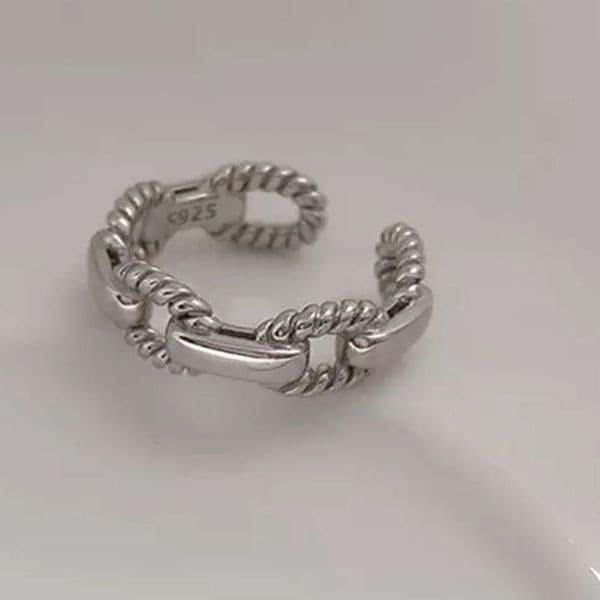 The Braided Link Ring in 925 silver - Image 1