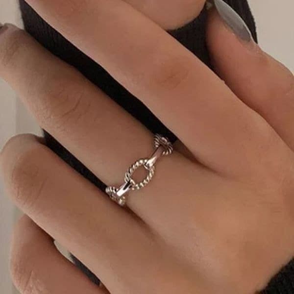 The Braided Link Ring in 925 silver - Thumbnail 2